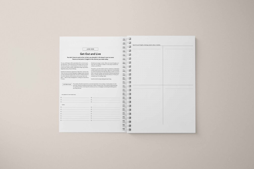 nourished planner monthly layout